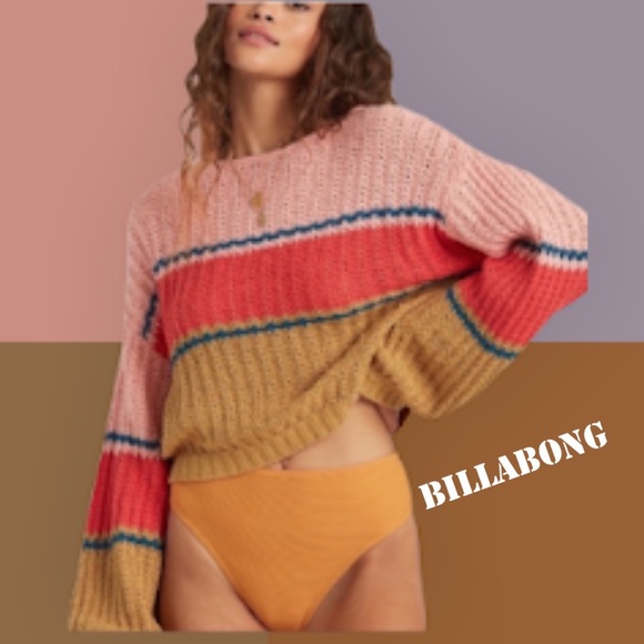 Sweaters - BILLABONG  KNIT STRIPED SWEATER NWT